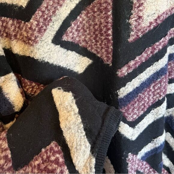 Lucky Brand Black and Pink Cardigan with Geometric Pattern - Picture 7 of 8